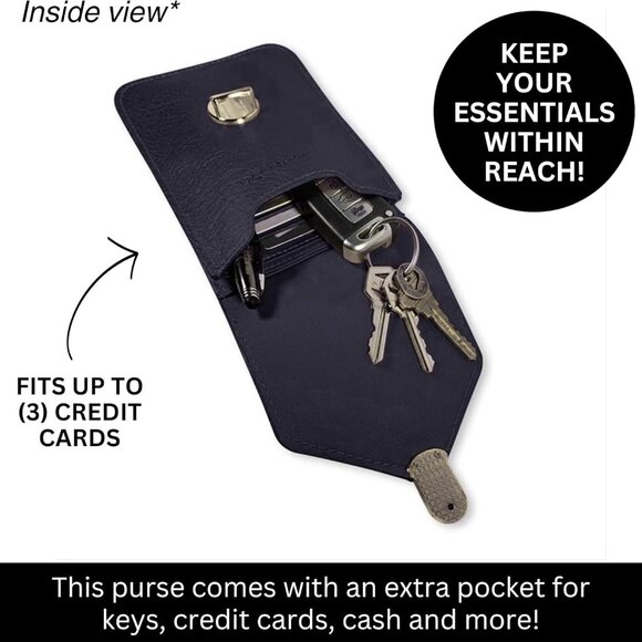 Versatile Women's Crossbody Phone Wallet - Featherlight Faux Leather Design - Picture 6 of 6